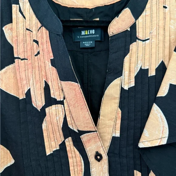 Anthropologie Maeve Black Floral Dress - Picture 4 of 5